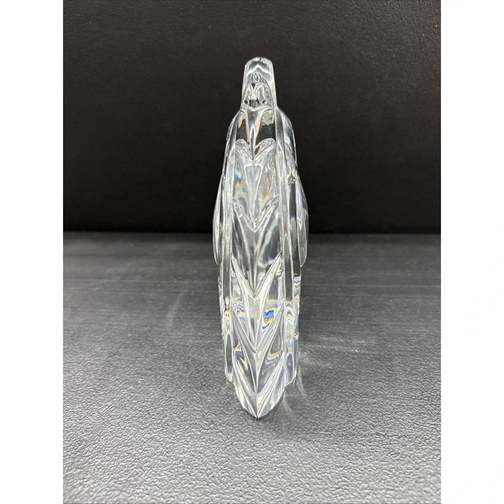 Fine Clear Crystal Art Glass Horse Head Silhouette Sculpture, Bookend